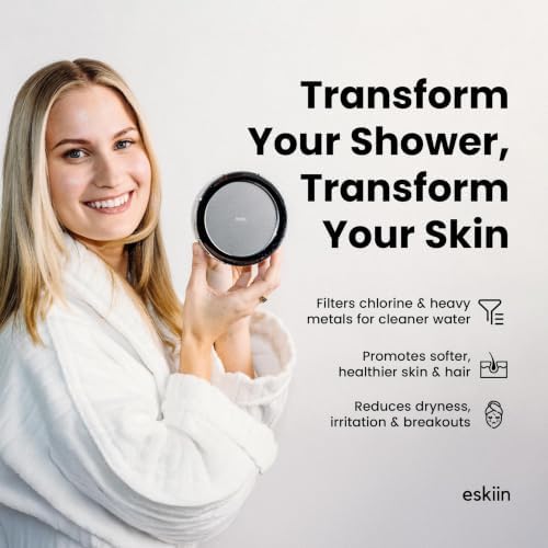 Eskiin Filtered Showerhead - Best Shower Head With Filters For Healthy Hair & Skin - High Pressure Water Softener For Hard Water - Reduce Dandruff, Protect Colored Hair, And Soothe Dry Skin (Chrome) - Image 6