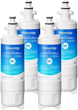 Waterdrop ADQ36006101 Replacement for LG® LT700P® Water Filter, 4 Pack by Waterdrop
