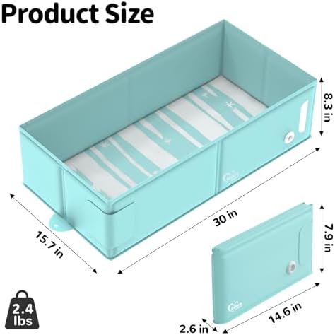 Baby Bathtub for 6M-3Y Toddler, Baby Shower Gifts & Registry Search for Boys Girls, Collapsible & Portable Bathtub for Beach Vacation Travel, Bath Essentials for Toddler, Newborn, Kids - Image 3