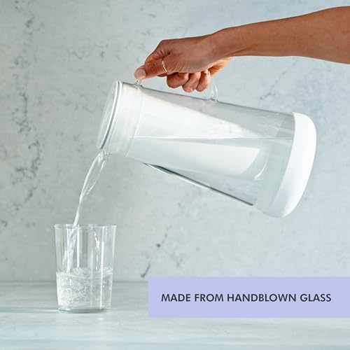 LifeStraw Home-Water Filter Pitcher, 7-Cup, Glass with Silicone Base,White,for Everyday Protection Against Bacteria, Parasites,Microplastics, Lead, Mercury, PFAS and a Variety of Chemicals (Pack of 6) - Image 4