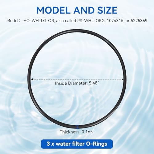 AO-WH-LG-OR O-Ring Replacement for AO Smith Whole House Water Filter 5.48 Inch 14 Cm Diameter Fits Most Housings Made for 4.5 Inch Filters, Fix Leaks & Improve Seal, 3 Pack - Image 3