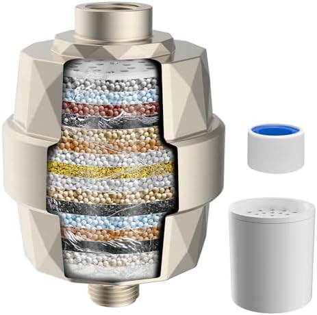 Universal Shower Head Filter, Shower Filter for Hard Water, Brushed Nickel by iFealClear