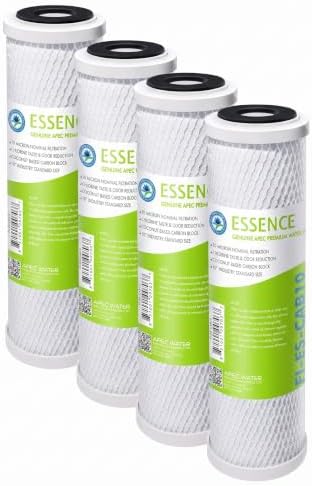 APEC Water Systems 10” Carbon Block Water Filter For Reverse Osmosis System, 10” x 2.5”, 10 Micron (FI-ES-CAB10) (Pack of 4) by APECWaterSystems