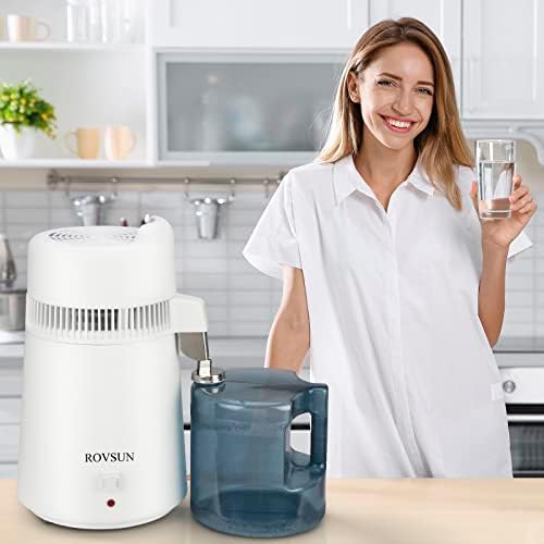 ROVSUN【Upgraded】 1.6 Gallon/6L Countertop Water Distiller with Flame-Retardant Material & BPA-Free Container, Home Distilled Water Machine Maker Distilling Water Purifier, Stainless Steel Interior - Image 6