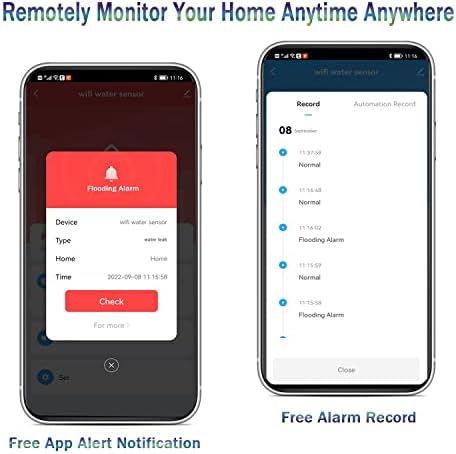 WiFi Water Sensor Leak Detector: Smart Water Leak Detector, TUYA Smart Water Leak Sensor, Wireless Water Level Sensor with App Alerts and Remote Monitor, Water Detectors & Alarms for Home,Basement - Image 4