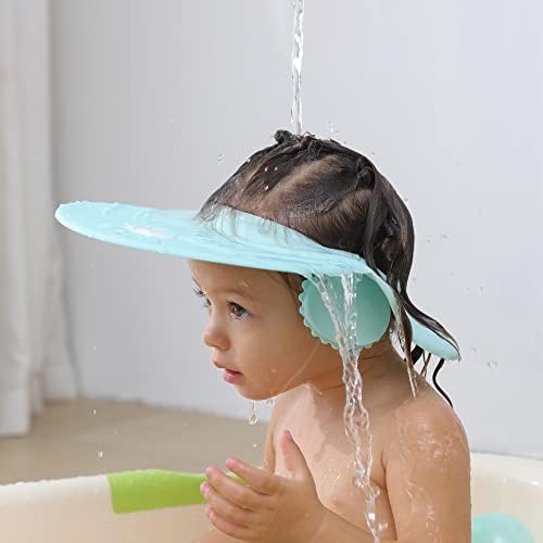 Baby shampoo cap shower visor shield hat kids bath Washing Hair rinser Prevents Water from Pooling in Face for To protect the eyes and ears of toddlers and children by CCYMLOA