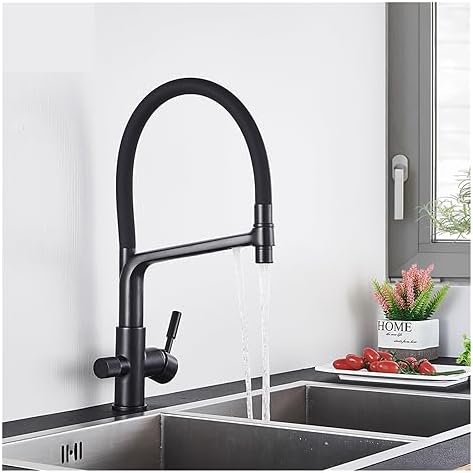 Black Water Filter Kitchen Faucet Hot and Cold Mixing Faucet 4 Colors Pure Water Faucet Kitchen Filter Faucet Water Purifier Faucet(Black Color) - Image 2