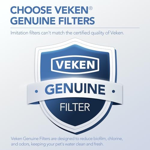 Veken Cat Water Fountain Filters, F1 Series, 4 Pack Replacement Filters - Image 2