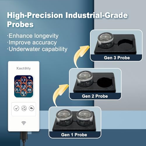 Kactoily Smart Aquarium Monitor All in One pH/ORP/Salt/S.G/TDS/EC/Temp 24h Online Freshwater and Saltwater Fish Tank Tester (WiFi Version) - Image 6