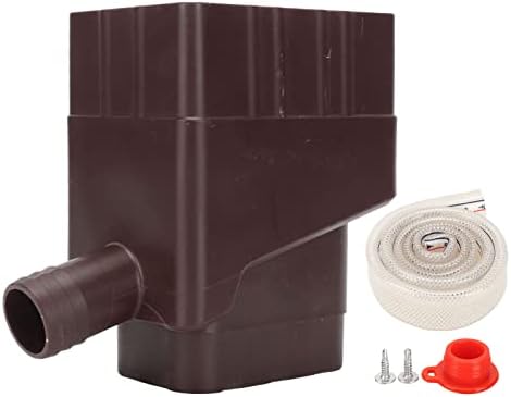 Rain Collection, Rainwater Collection System, 40 Inch Hose Professional Reusable Rain Water Storage Containers Water Diverter System for Lawn Watering (Dark Brown) by Naroote