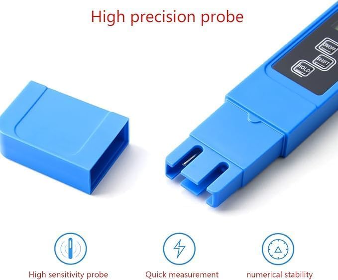 3 in 1 TDS Meter & EC Meter, Digital Water Tester, Easy to Use 0-9990 PPM Meter Kit, Compact for Drinking Water, Hydroponics, Plants, Aquarium, Pool. Not Include Battery CR2032,1Pcs - Image 2