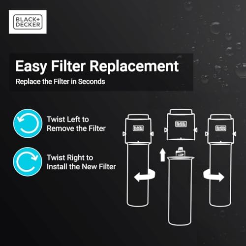 BLACK+DECKER Undersink Replacement Filter Cartridge 15"​ | Efficient Filtration | 16,000 Gallons | NSF/ANSI 42 Certified | Removes Chlorine, Chloramine, Lead, PFAS, Bad Taste, Odor - Image 6