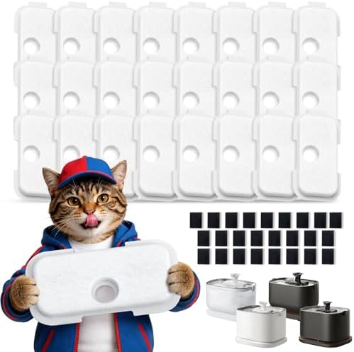 25+25 Pack Replacement Filters for PETLIBRO Dockstream Cat Water Fountain by Caehomly