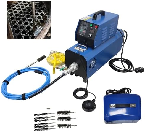 TECHTONGDA Pipe Cleaner Boiler Tube Cleaning Machine with Alloy Steel Drill Bit, 110V/220V Heat Exchanger Evaporator Tube Cleaning Machine, 26.3ft Flexible Shaft, Applicable Pipe Diameter 0.47-1.42in by TECHTONGDA