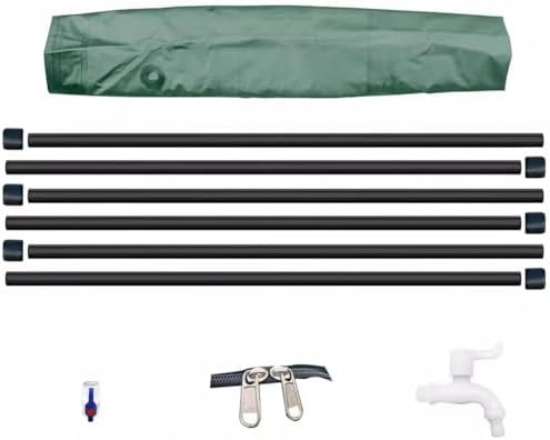Collapsible Rain Barrel with Zipper Open, Protable Rainwater Collection System Kit, PVC Rain Catcher Barrel for Outdoor Garden Camping,Beige,500L/80x98cm - Image 7