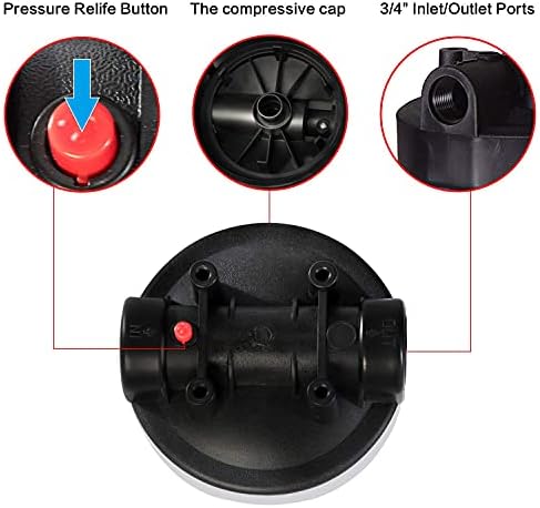 Geekpure 10-Inch Whole House Water Filter Housing with Wrench and Bracket-4.5 x 10 Inch-3/4-Inch Port - Image 4