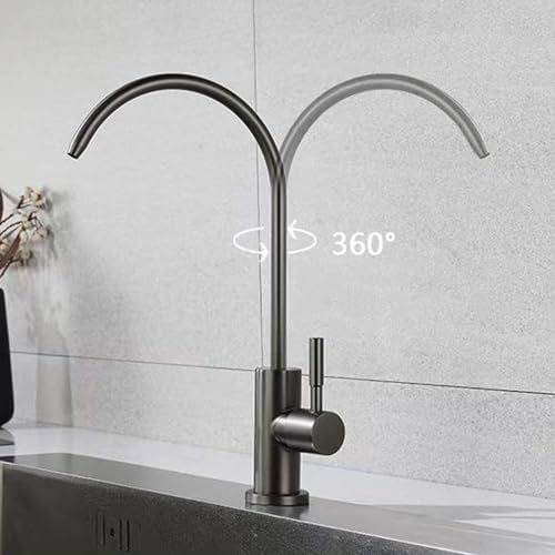 Stainless Steel Kitchen Sink Water Filter Drinking Swan Neck Tap Single Cooling Plating,Plating - Image 3