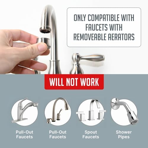 7-Piece Faucet Adapter Kit, Brass Aerator Adapter Set to Connect Garden Hose, Water Filter, Standard Hose via Diverter, in RV & Other - For Faucets With Removable Aerators - Image 5