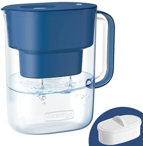 Waterdrop PT-07C Water Filter Pitcher, 10-Cup, NSF Certified, Classic Blue by Waterdrop