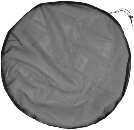 Rain Drum Mesh Cover Polyester Drawstring Screen 35.4 to 39.4 Inch Circular Filter Blocks Leaves Debris Fits Outdoor Garden Water Collection Buckets and Tanks (Dia 100cm) - Image 3