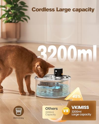 Battery Operated Cat Water Fountain: Wireless Pet Fountain with Filter - Image 4