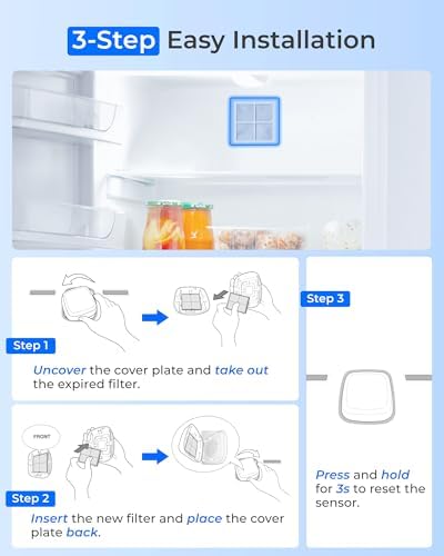Waterdrop Refrigerator Air Filter, Replacement for LG® LT120F®, 3 Pack - Image 4