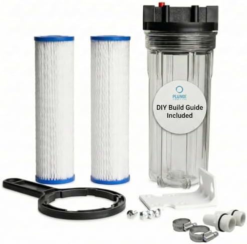 Cold Plunge Water Filter System 10" Housing 3/4" NPT Ports, 2x50 Micron by PlungeCrafters