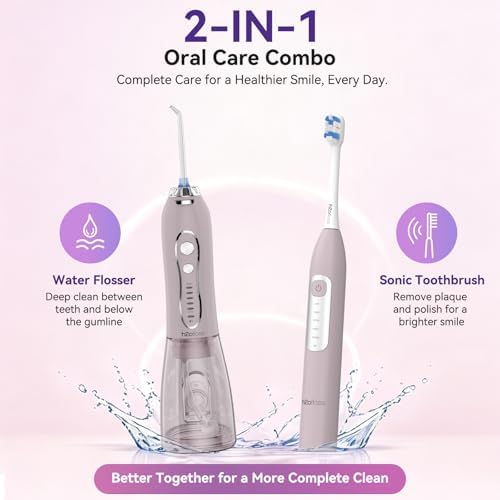 H2ofloss Electric Toothbrush and Water Flosser Combo, 2-in-1 Oral Care Kit - Image 2