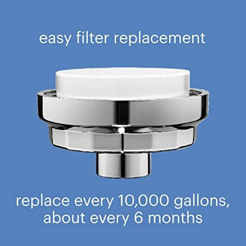 Brondell Shower Filter VivaSpring, Compact Polished Chrome – High Output, 100% High-Purity KDF Filtration, With FF-30 Filter Cartridge, Filtered Shower Water for Healthier Skin & Hair - Image 4