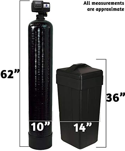 AFWFilters 1.5 Cubic Foot (48k) Whole Home Water Softener with Durable 10% Crosslink Resin, 1" Plastic MNPT Connection, and Black Tanks - Image 2