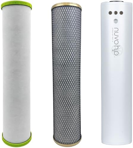 NuvoH2O Replacement Cartridge for Whole Home Manor Trio System, Advanced 3-Stage Citrus Filtered, Salt-Free Water Filter System + Water Softener with Carbon and Iron Filtration – Healthy & Pure Water by NUVOH2O