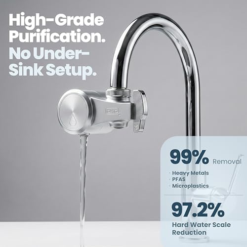 ÖKO H2O Two Stage Tap Purifier Faucet Filter with Advanced Electro-Adsorption Filtration, Easy Attach to Most Standard Faucets for Home, Kitchen & Cooking, Long Lasting 200 Gallon Filter - Image 2
