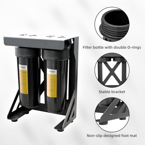 Filterelated RV Water Filter System,4in1 KDF Carbon Anti-Scale,3/4 Brass - Image 2