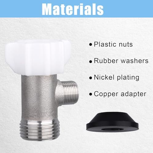Brass 3-Way Tee Valve, Bidet T-Adapter Connector - Image 4