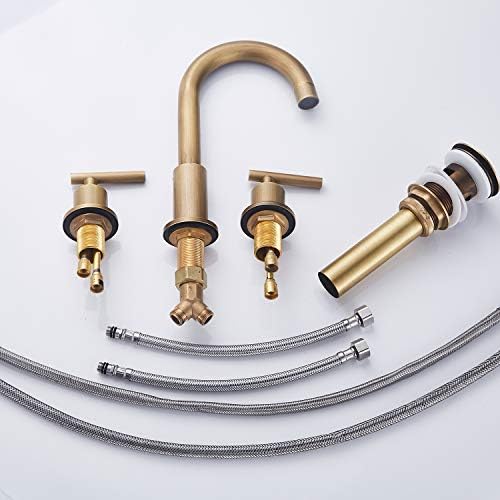 2-Handle Bathroom Faucet, Antique Brass - Image 2