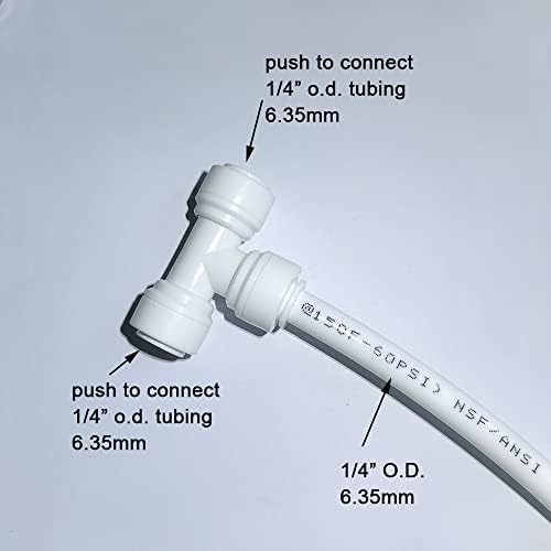 Malida 1/4" Tee 3 Way Tube Quick Connect Push Fit RO Water Reverse Osmosis System set of 10 (Pack of 3) - Image 3