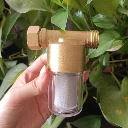 1/2 Inch Water Filter 40 Stainless Steel Mesh Brass Pre-Filter for Home Plumbing Sediment Rust Removal Housing - Image 6