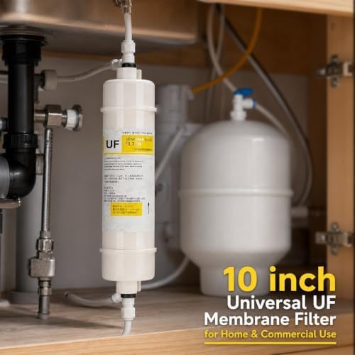 3 Packs 10" UF Ultrafiltration Membrane Water Filter,1/4" Quick-Connect Replacement Cartridges for Refrigerator & Ice Maker,for Reverse Osmosis Systems - Image 5