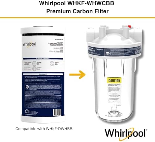 Whirlpool 10" x 4.5" Premium CTO Carbon Water Filter WHKF-WHWCBB, NSF Certified 5 Micron Reduces Chlorine, Taste & Odor, 6-Month Life, Dual Layered Pleated Sediment and Carbon Wrap - Image 3