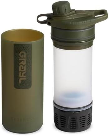 GRAYL GeoPress 24 oz Water Purifier & Water Filter Bottle, Olive Drab - Image 2