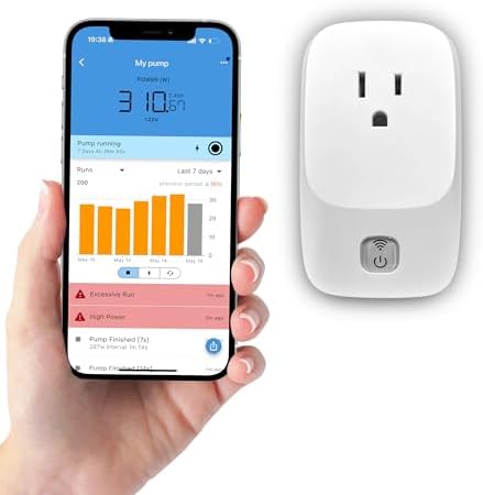 WiFi Sump Pump Monitor & Protector - No Sensors, Real-Time Alerts to Your Mobile Device: Prevent Pump Burnout, Over-Cycling & Flooding from Power Outage, Remote Control & Overload Protection by Unknown