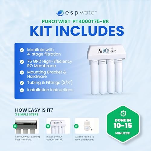 PuROTwist Reverse Osmosis 4-Stage RO System Conversion Kit - Image 5