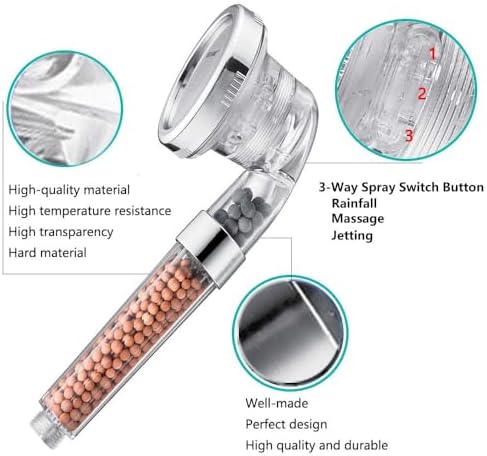 Nosame Shower Head with Hose Holder, Filter Filtration High Pressure - Image 5