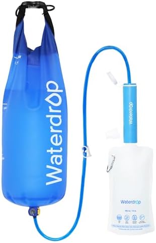 Waterdrop Gravity Water Filter Straw, Camping Water Filter, 0.1 Micron by Waterdrop