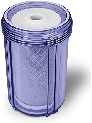10 x 4.5 Whole House Water Filtration System, Transparent Housing, 1" Inlet/Outlet Brass Ports, Pressure Relief Button, 5 Mic Activated Carbon Block Cartridge, Meets NSF Standards & Regulations (10") - Image 3