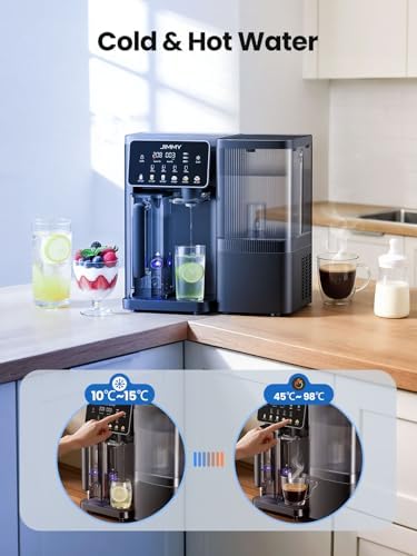 JIMMY R9 Pro Countertop Reverse Osmosis Water Filter,7 Stage Purification with UV, Instant Hot & Cold Portable Water Purifier with 2X 1L Removable Pitchers,No Installation,for Baby Formula - Image 5