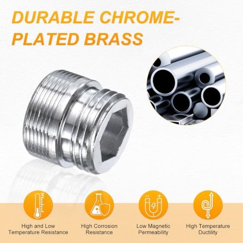 M METERXITY 2-Pack Faucet Adapter, G1/2 Male to M22 Male, for Kitchen - Image 4