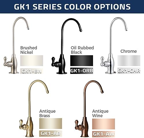 iSpring GK1-AB Reverse Osmosis Drinking Water Faucet, High Spout RO Faucet for Under Sink Water Filtration Systems,Antique Brass - Image 4