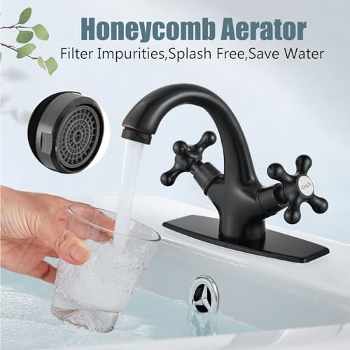 Aolemi Bathroom Sink Faucet 1 Hole or 3 Hole with Drain Oil Rubbed Bronze - Image 2