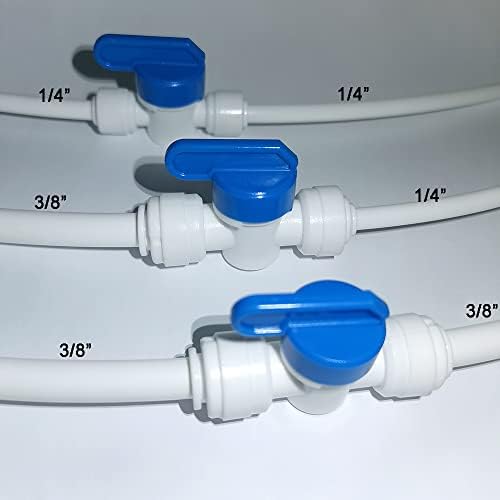Food-Grade Quick Connector Push-In Tube Fitting - 1/4"to 3/8" O.D. Reducing Tube Shut off Ball Valve for Reverse Osmosis Water Filter Purifier (Pack of 5) - Image 7